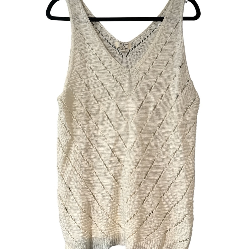 Umgee‎ White Chevron Knit Camisole - Picture 5 of 5